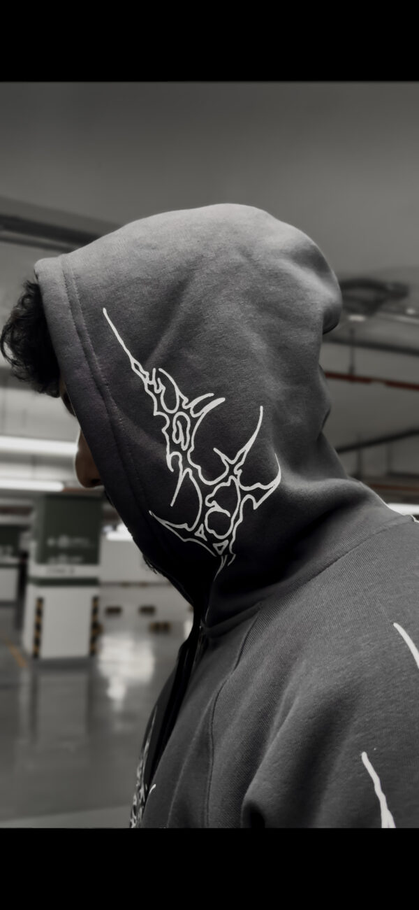 AFTER-DEATH ZIP HOODIE – DARK ASH