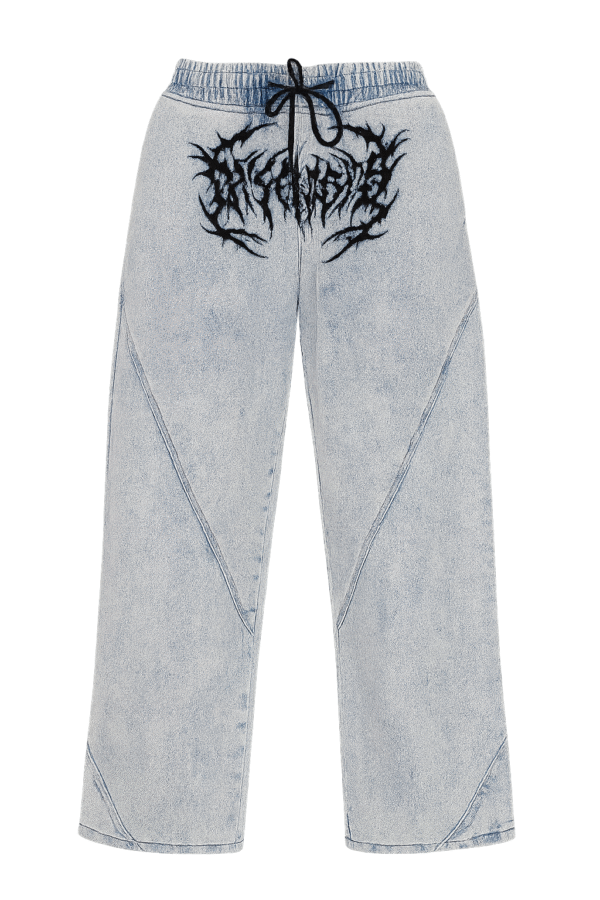 Night Frost Denims(Black Embroidered Design)