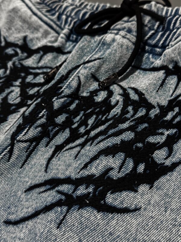 Night Frost Denims(Black Embroidered Design)