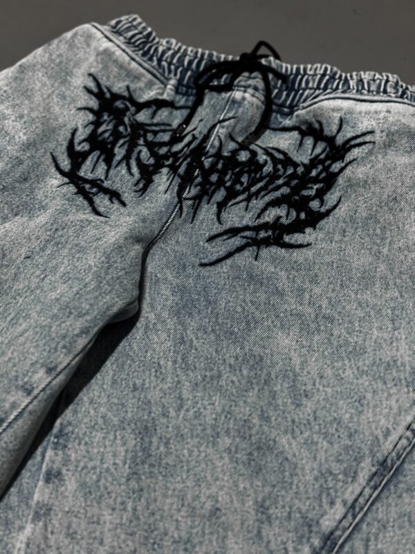 Night Frost Denims(Black Embroidered Design)