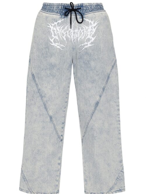 Night Frost Denims(White Embroidered Design)