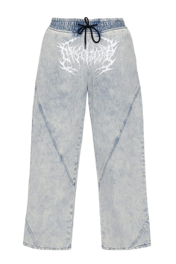 Night Frost Denims(White Embroidered Design)