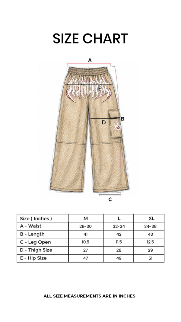 Bloodveil Baggy Cargo Pant (Beige)