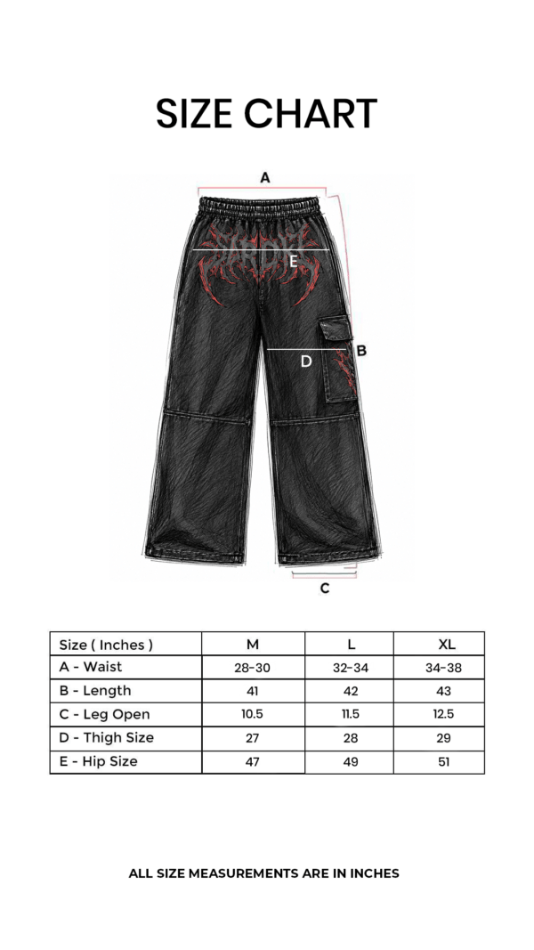 Bloodveil Baggy Cargo Pant (Black)