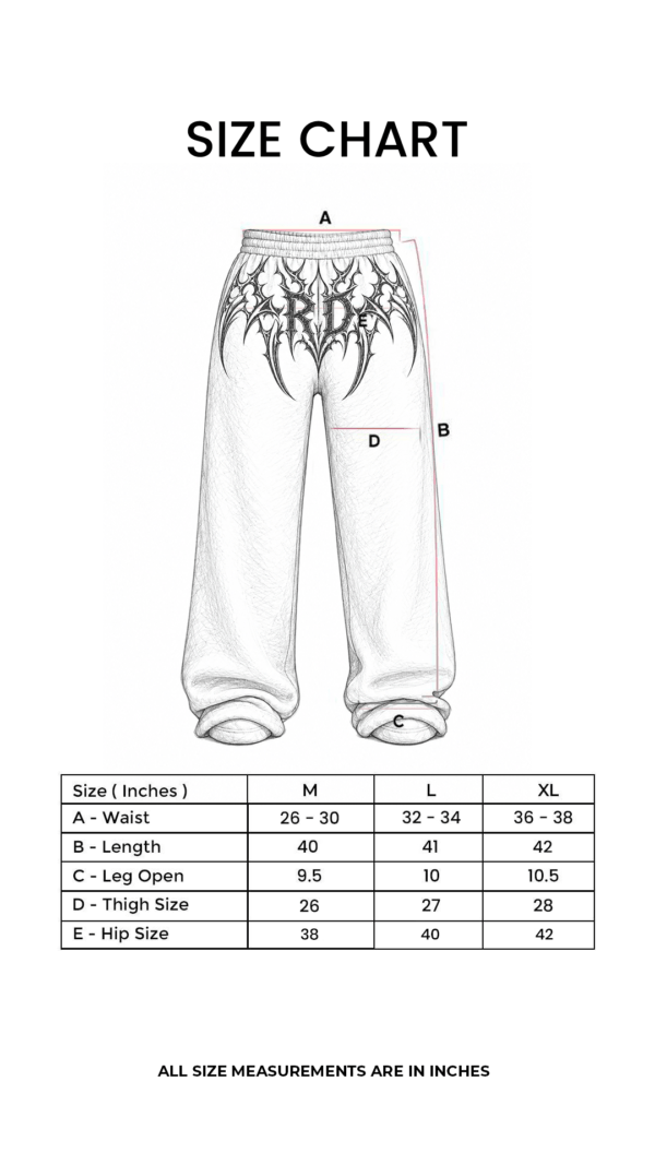 veilborn-pant-size-chart “VEILBORN” pant